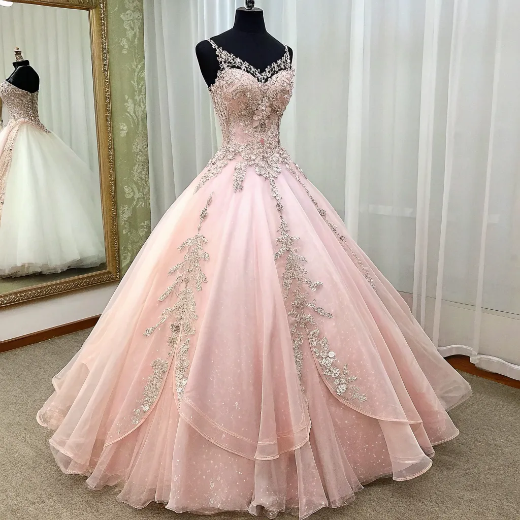Elegant ballroom dance dress